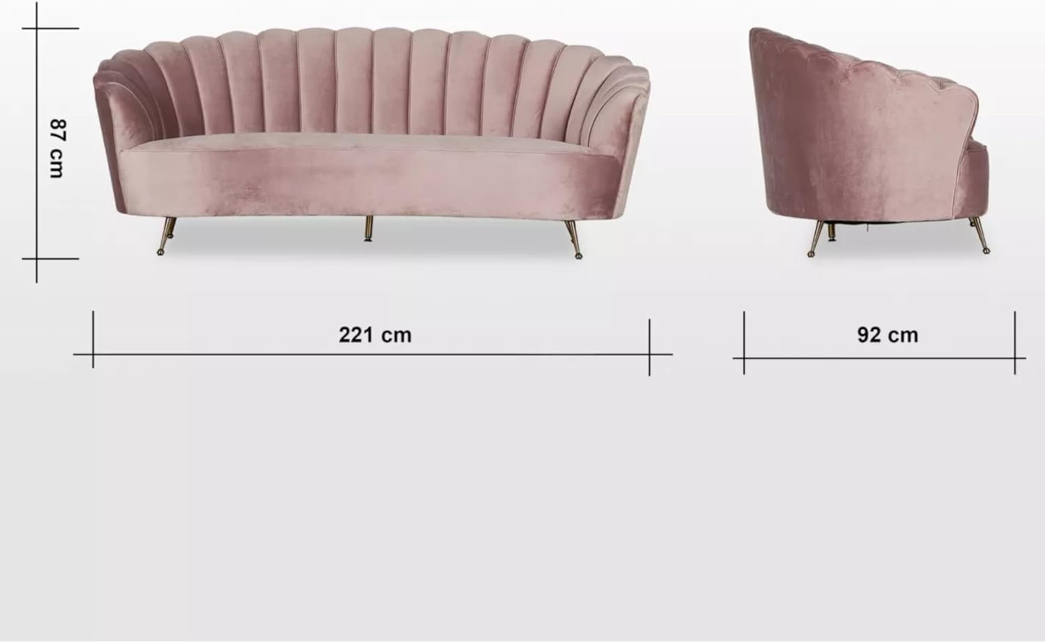 Yuvaeii 3-Seater Velvet Sofa A Perfect Blend of Comfort and Style