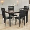Divla Modern Design Chipboard and Metal Dining Table Set