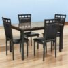 Divla Modern Design Chipboard and Metal Dining Table Set