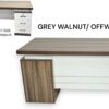 Rom Office Desk with Drawers – Lockable Drawers 140 cm GREY WALNUT