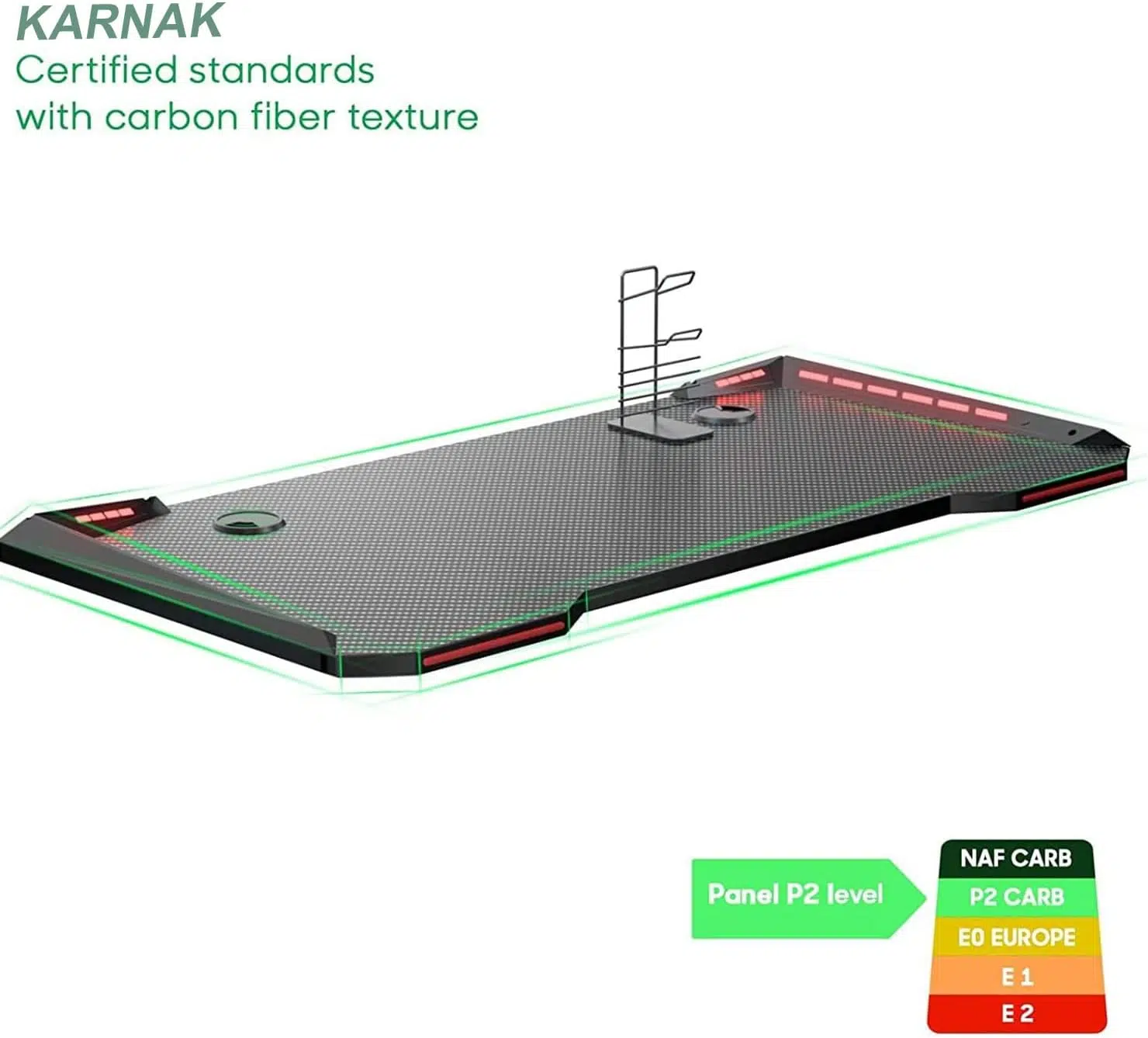 K-Shaped Gaming Workstation RGB Lights – 120cm