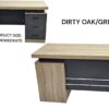 Rom Office Desk with Drawers – Lockable Drawers 120cm DIRTY OAK