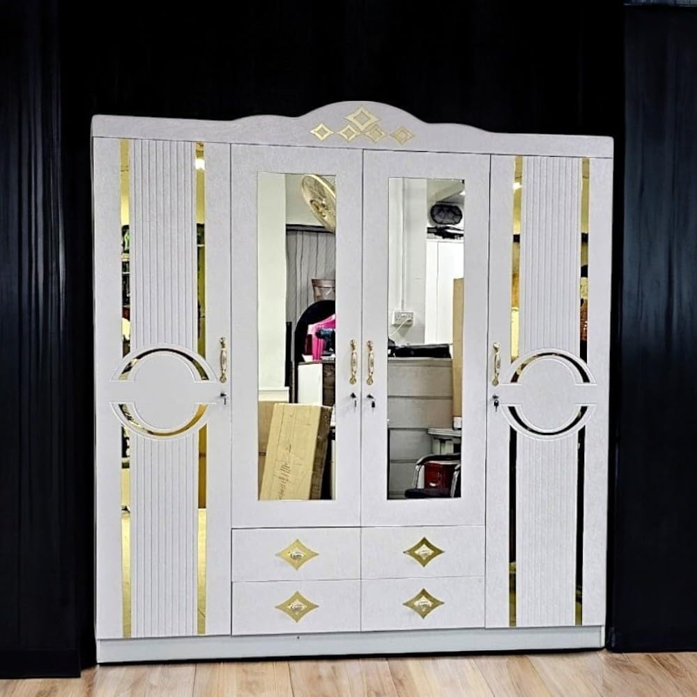 Agvan 4 Door Wardrobe With Mirror