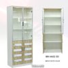 Redew Modern Wooden File Cabinet & Book Shelf Glass Door