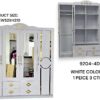 Agvan 4 Door Wardrobe With Mirror