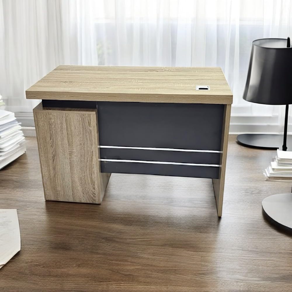 Rom Office Desk with Drawers – Lockable Drawers 120cm DIRTY OAK