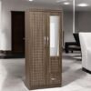 Kavar 2 Doors Wooden With Drawer and Mirror