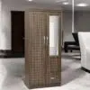 Kavar 2 Doors Wooden With Drawer and Mirror