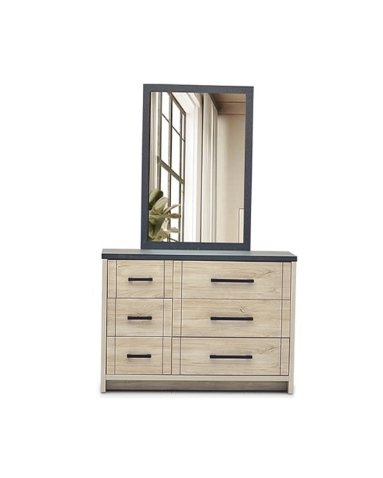 Dream Escape Bed Set with side table, Matching Dresser with Mirror