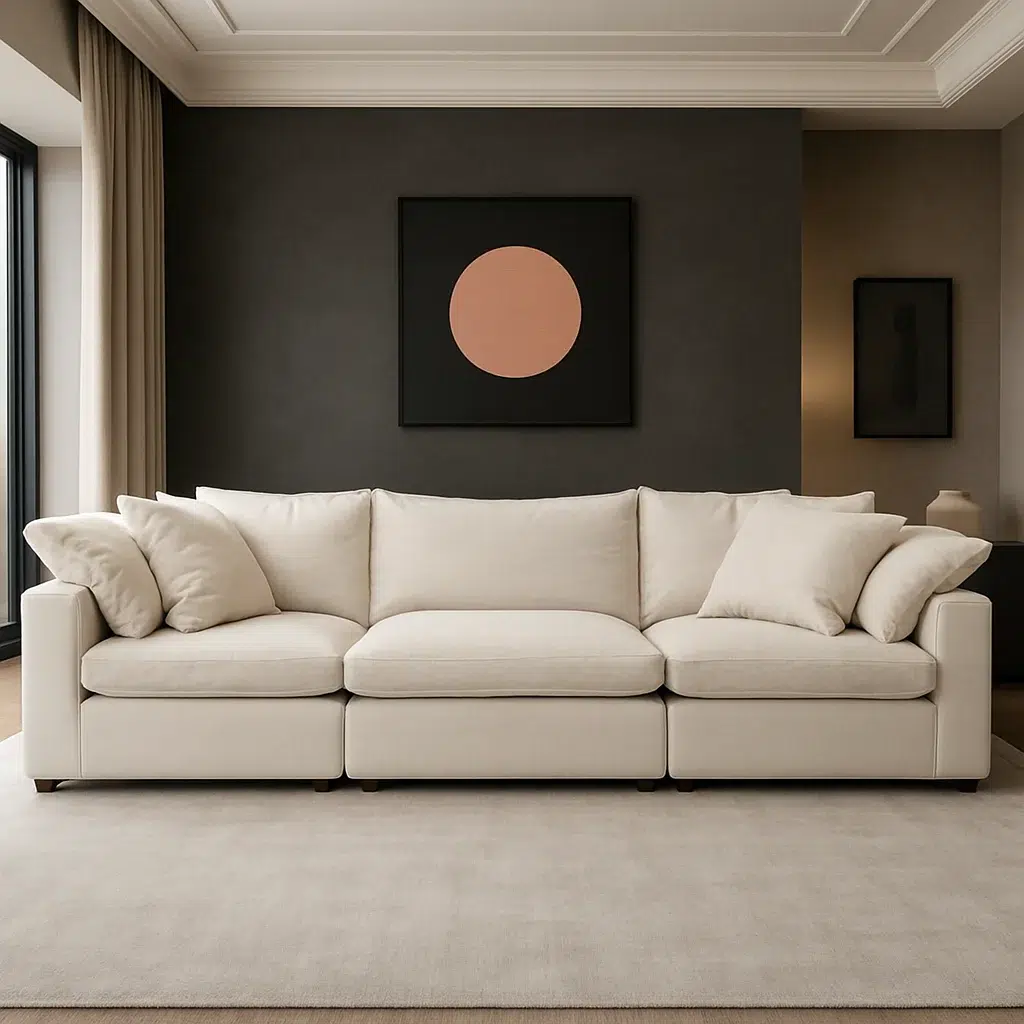 Cloud Sofa 3-Seater Polyester Fabric