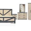 Dream Escape Bed Set with side table, Matching Dresser with Mirror