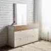 Homezie Dresser with Mirror and Drawers