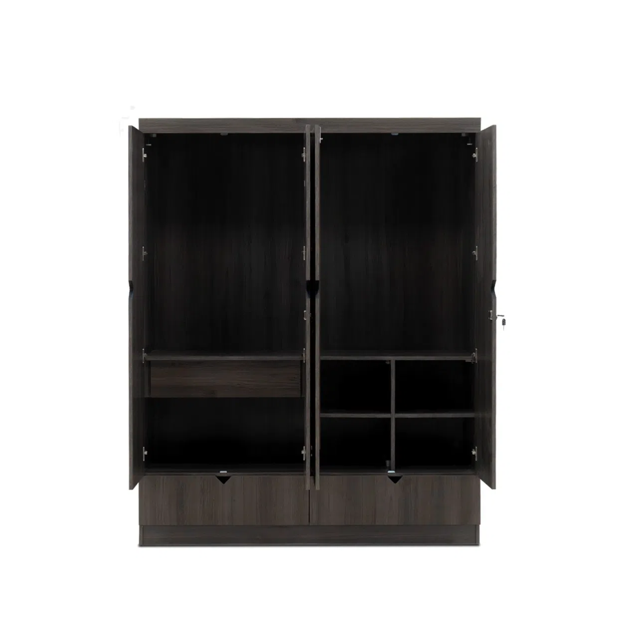 MirraCab Modern 4-Door Wardrobe
