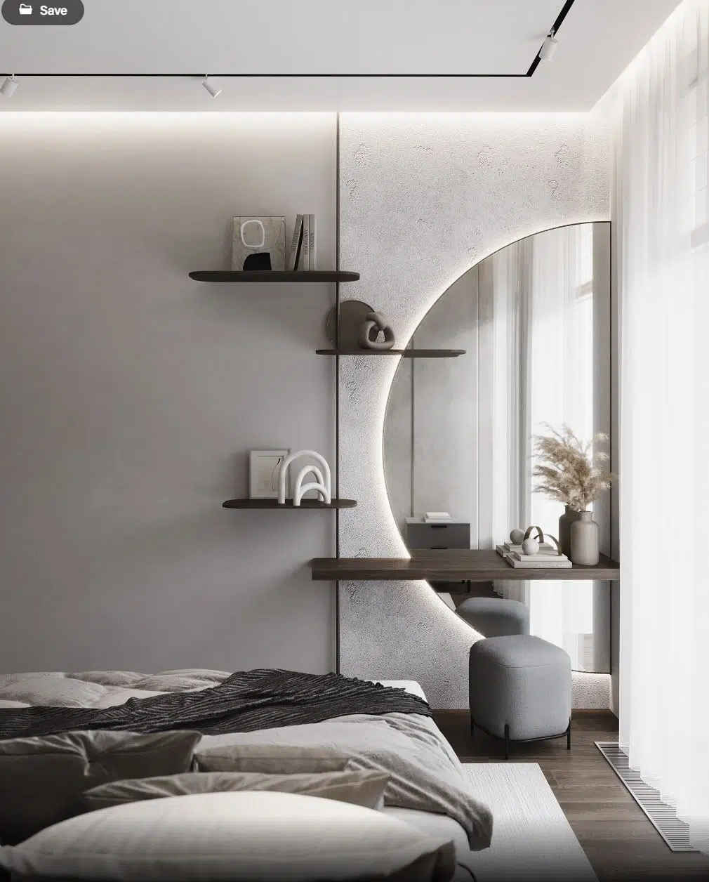 Huyre Modern Fusion Dresser with Mirror