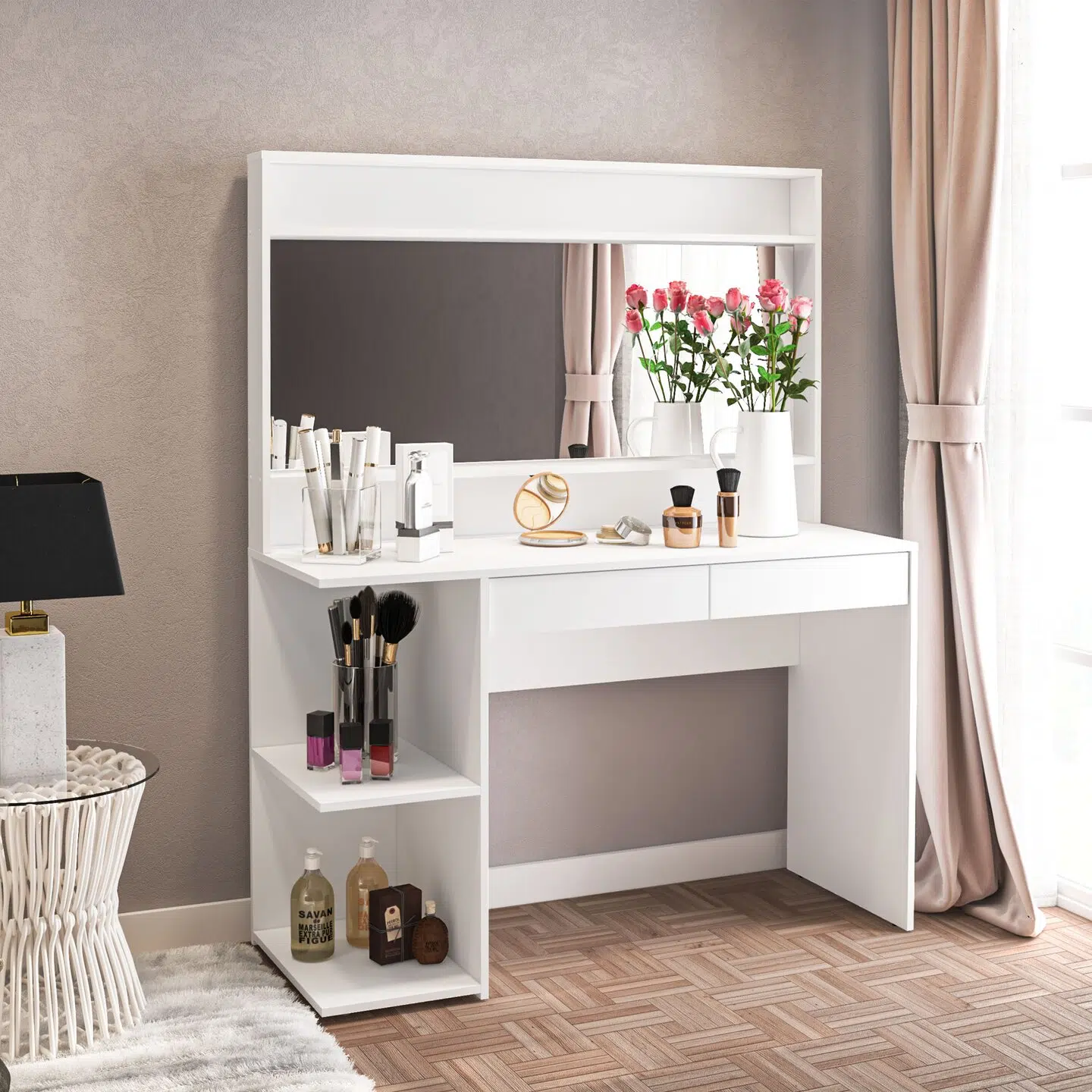 Sohria Vanity Dresser With Mirror