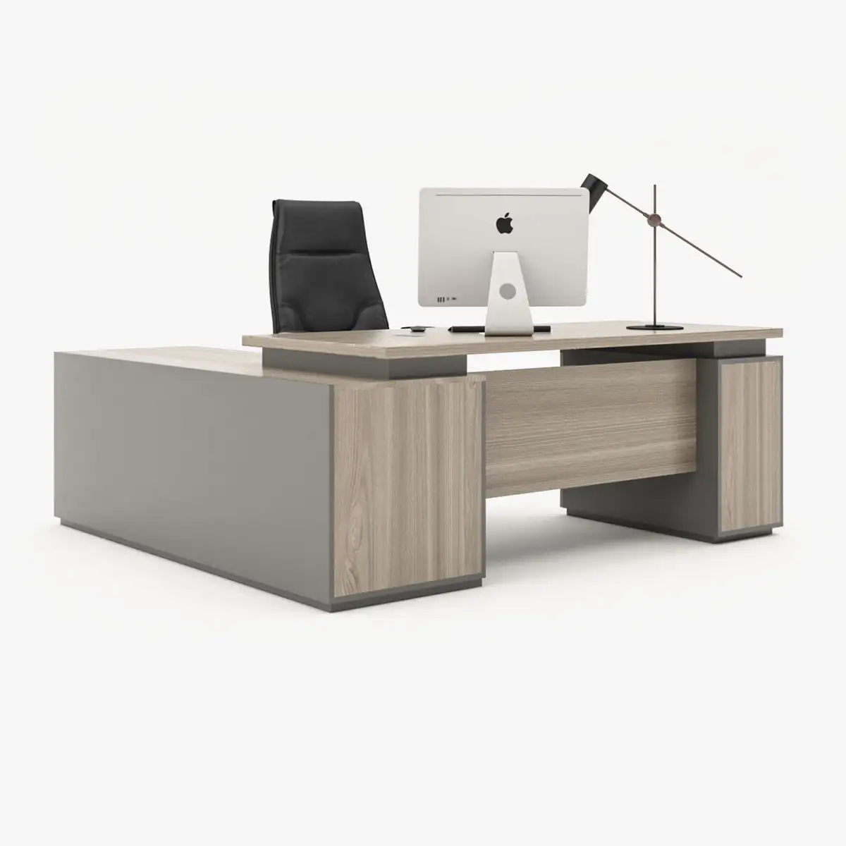 Girtia Executive L-Shape Office Desk – Modern Computer Workstation Table