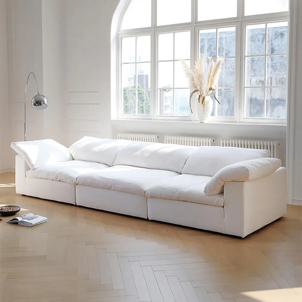 Karnak Cloud Couch 4 Seater Sectional Sofa – White