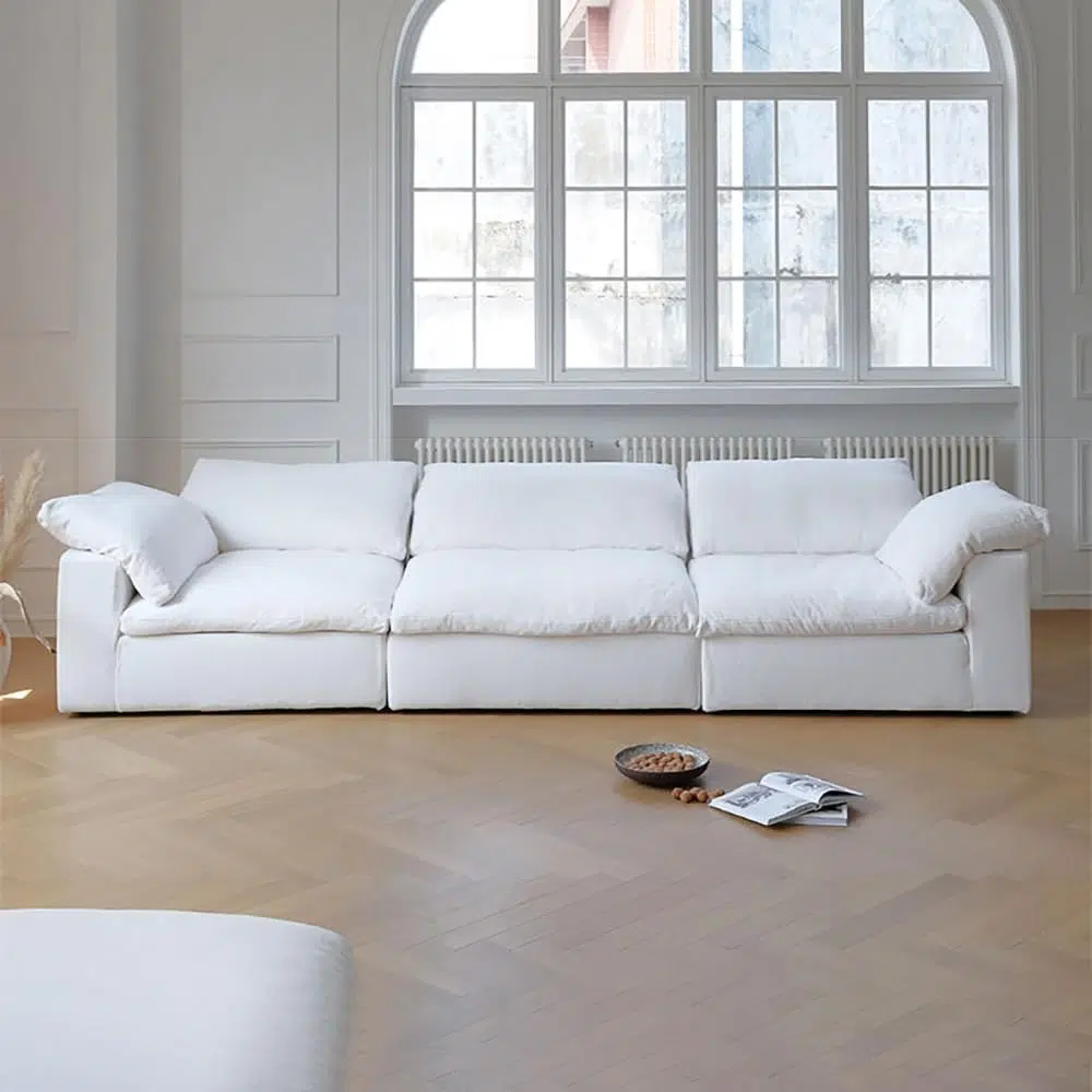 Karnak Cloud Couch 4 Seater Sectional Sofa – White