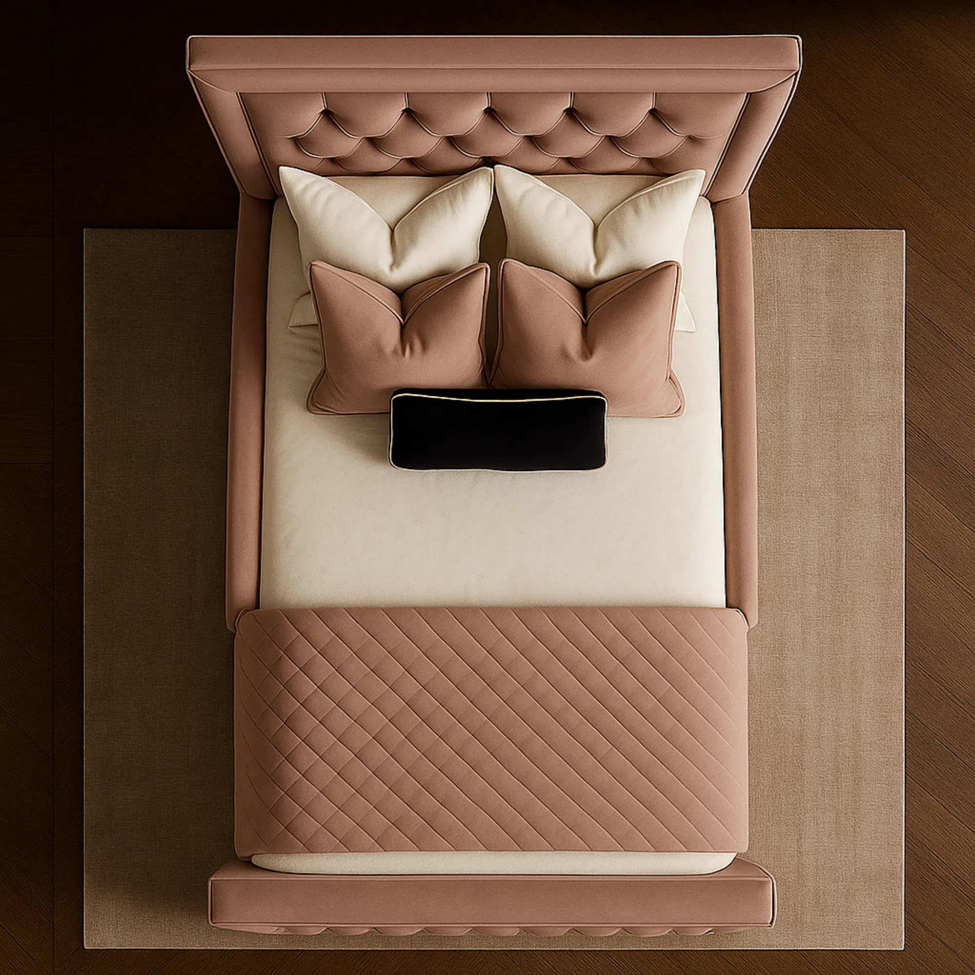 Modern Velvet Kids Single Bed