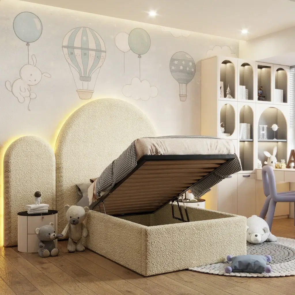 Bouclé Bloom Bed for Kids