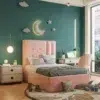 Celeste Velvet Bed for Kids