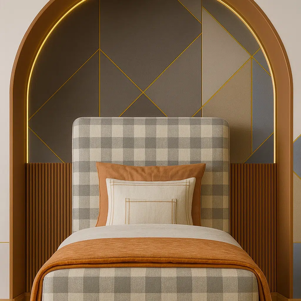 Checkered kids Bed
