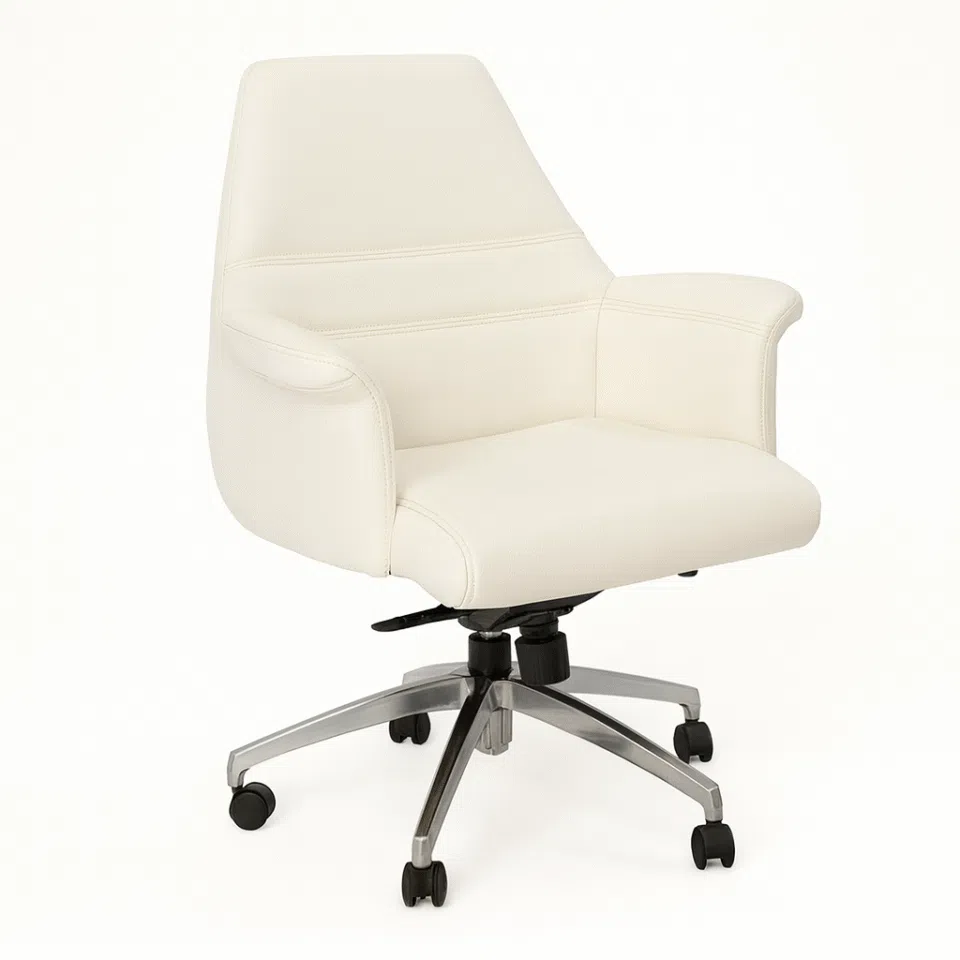 Corale Medium Back Leather Chair…