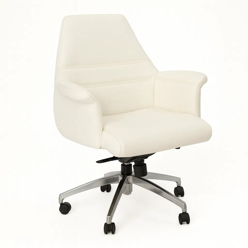 Corale Medium Back Leather Chair