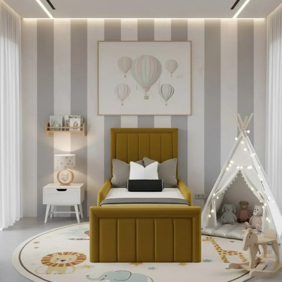 Vertical Line Kids Bed