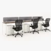 Urbanz In-Line Workstation Cluster of 3