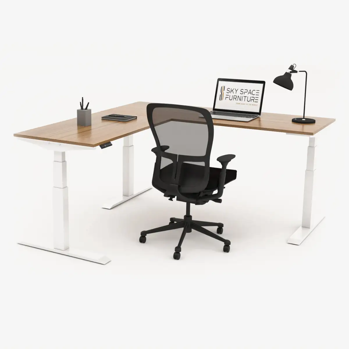 Aztrolift Height Adjustable L-Shape Desk