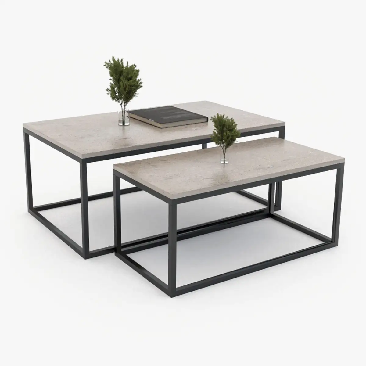 Cloude Dual Rectangular Coffee Table