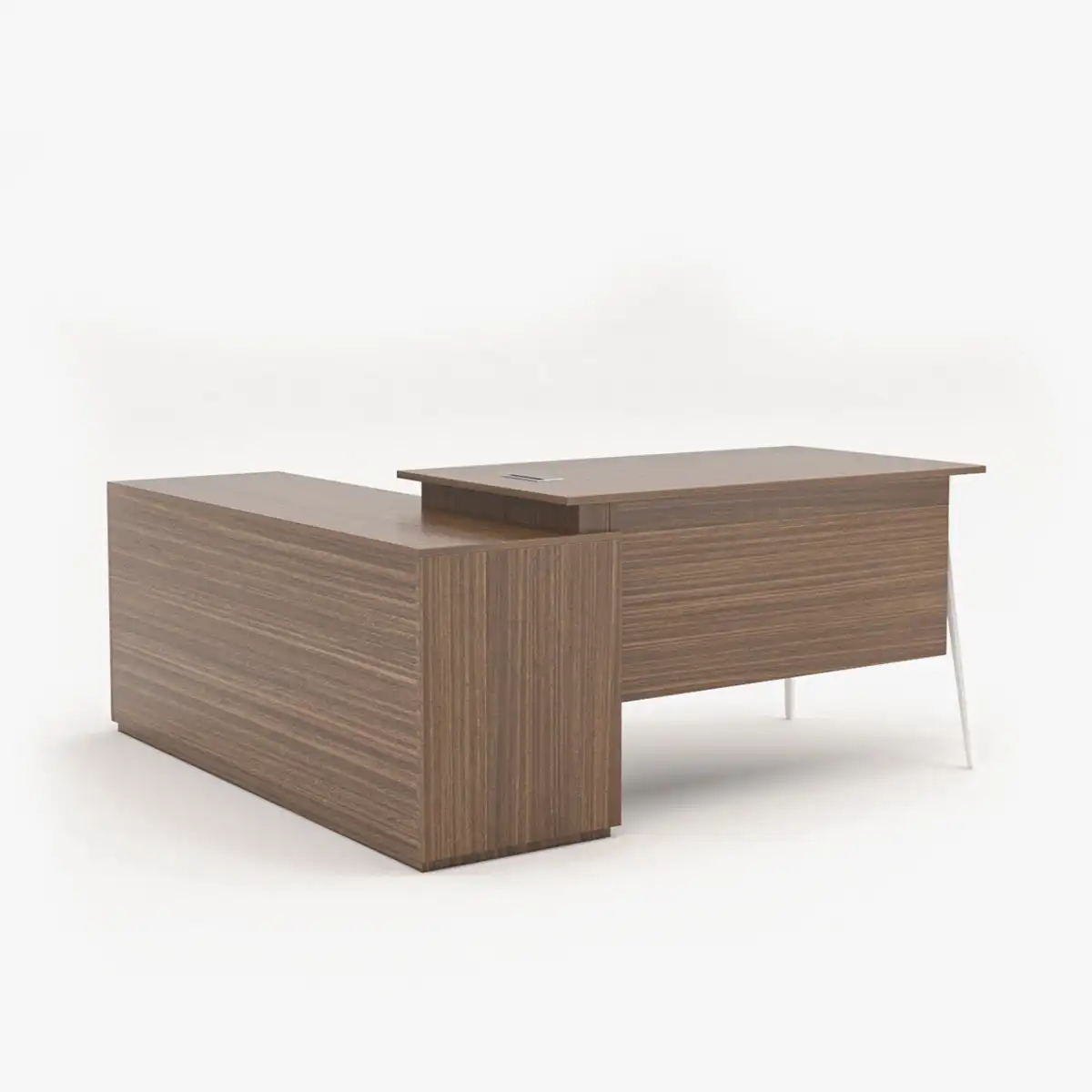Flexia L-Shape Executive Desk with Built-In Storage