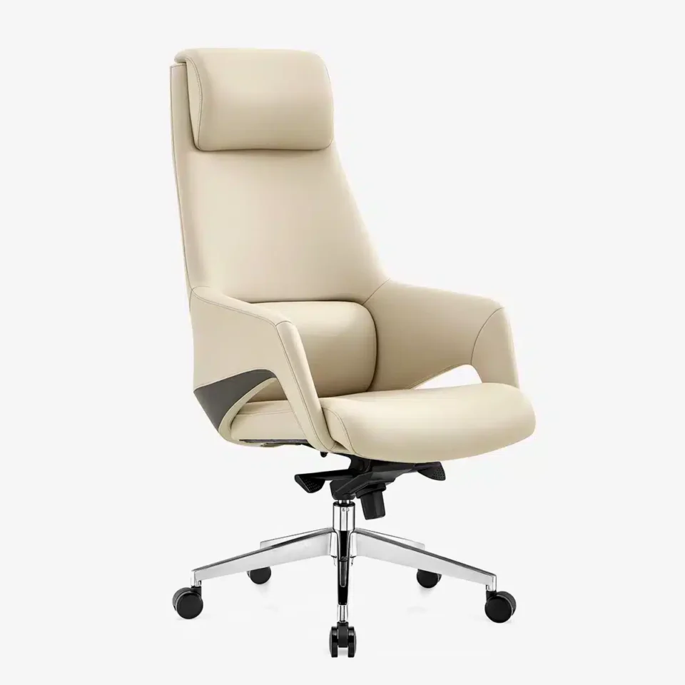 Hymon High Back Leather Chair
