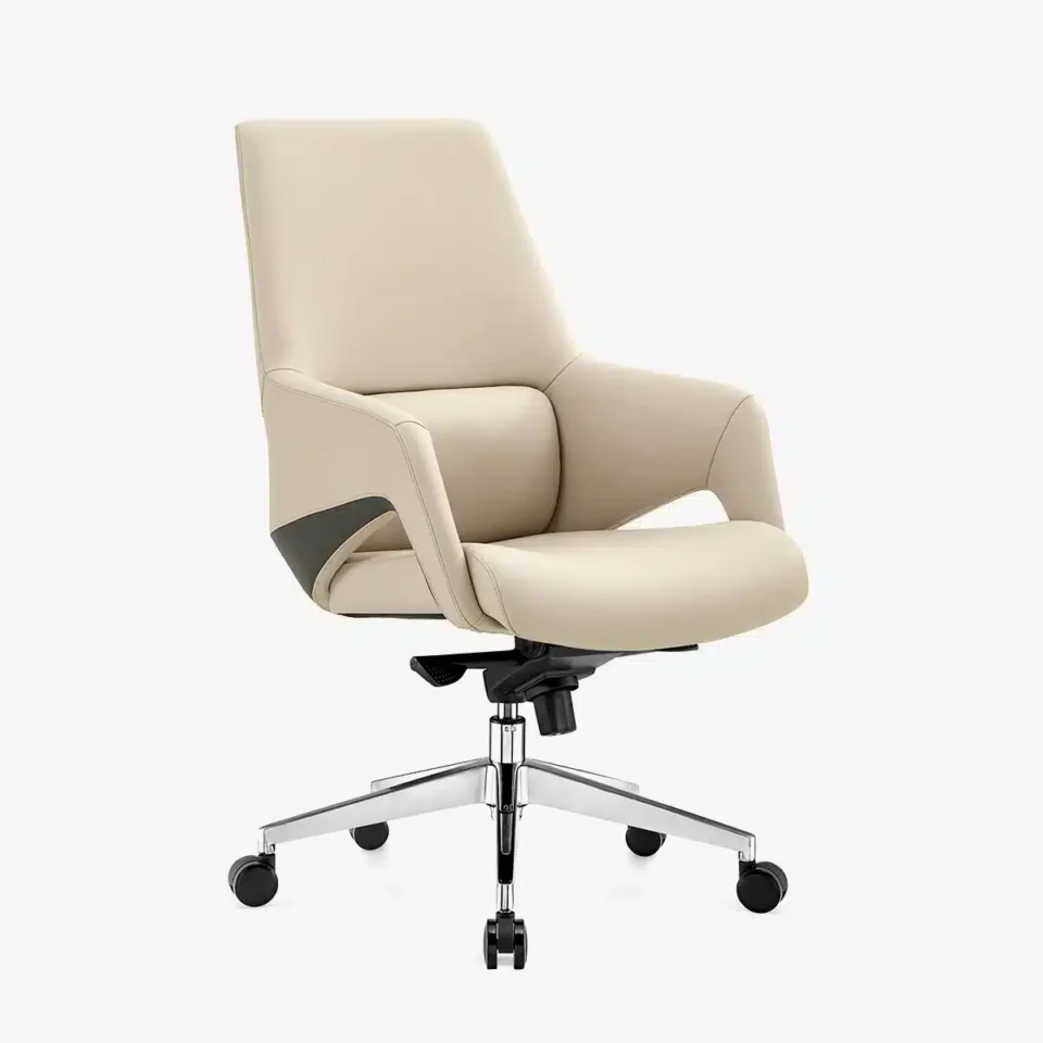 Hymon Medium Back Leather Chair…