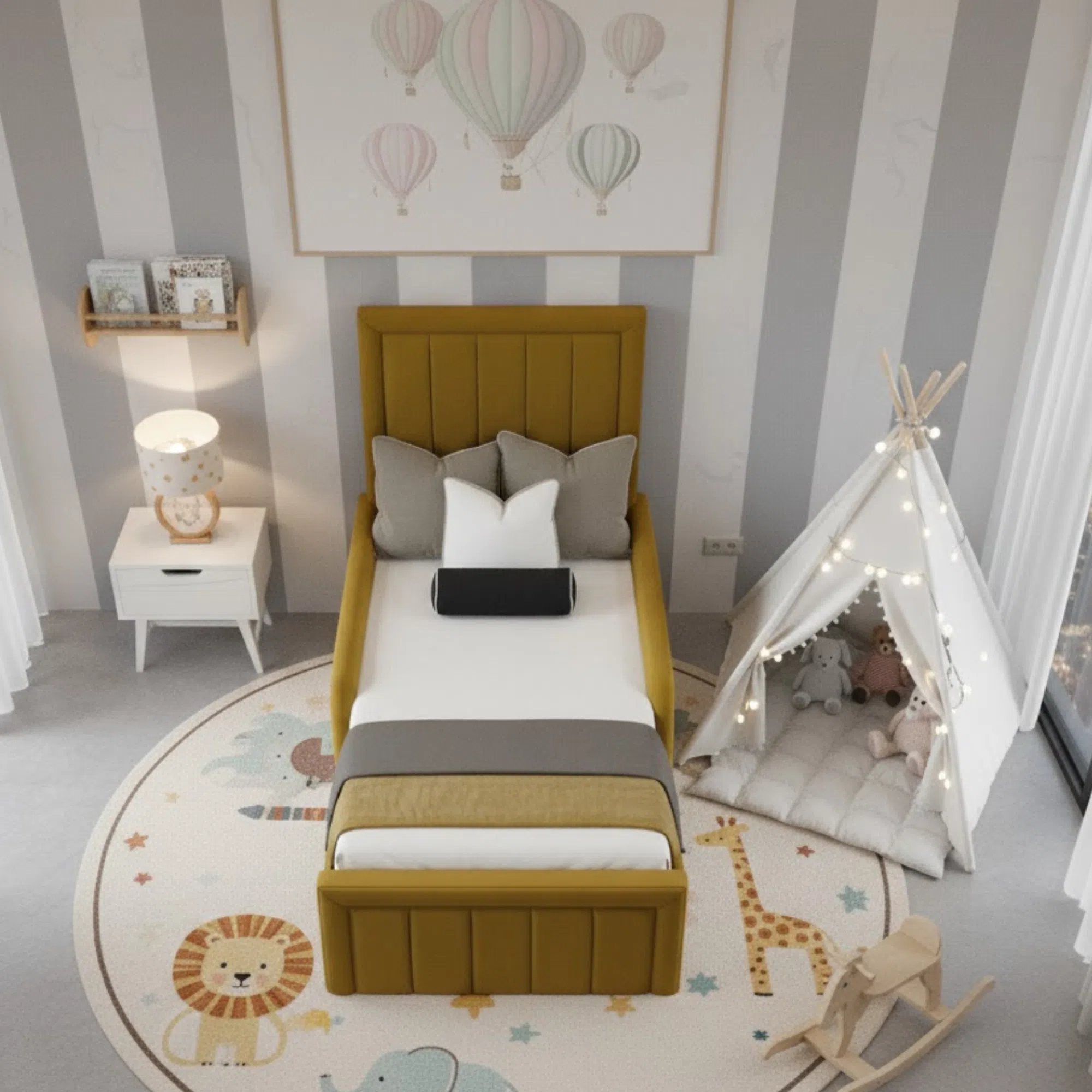 Vertical Line Kids Bed