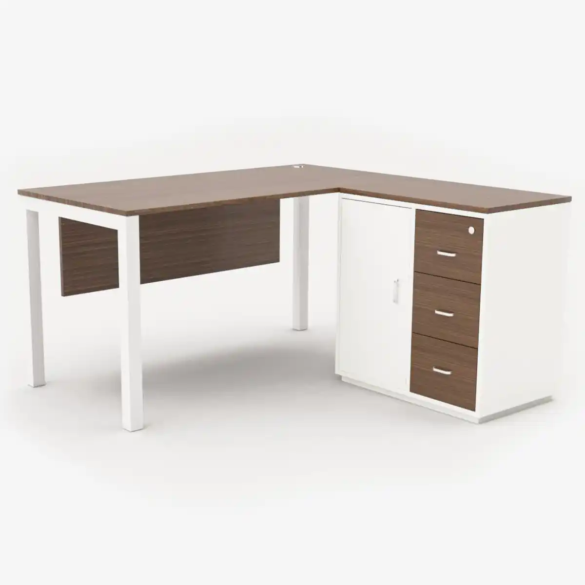 Swifta Series L-Shape Desk with Built-In Storage