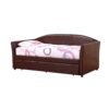 VELORA Faux Leather Daybed with Trundle