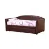 VELORA Faux Leather Daybed with Trundle