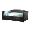 VELORA Faux Leather Daybed with Trundle