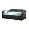 VELORA Faux Leather Daybed with Trundle