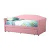 VELORA Faux Leather Daybed with Trundle