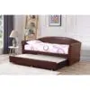 VELORA Faux Leather Daybed with Trundle