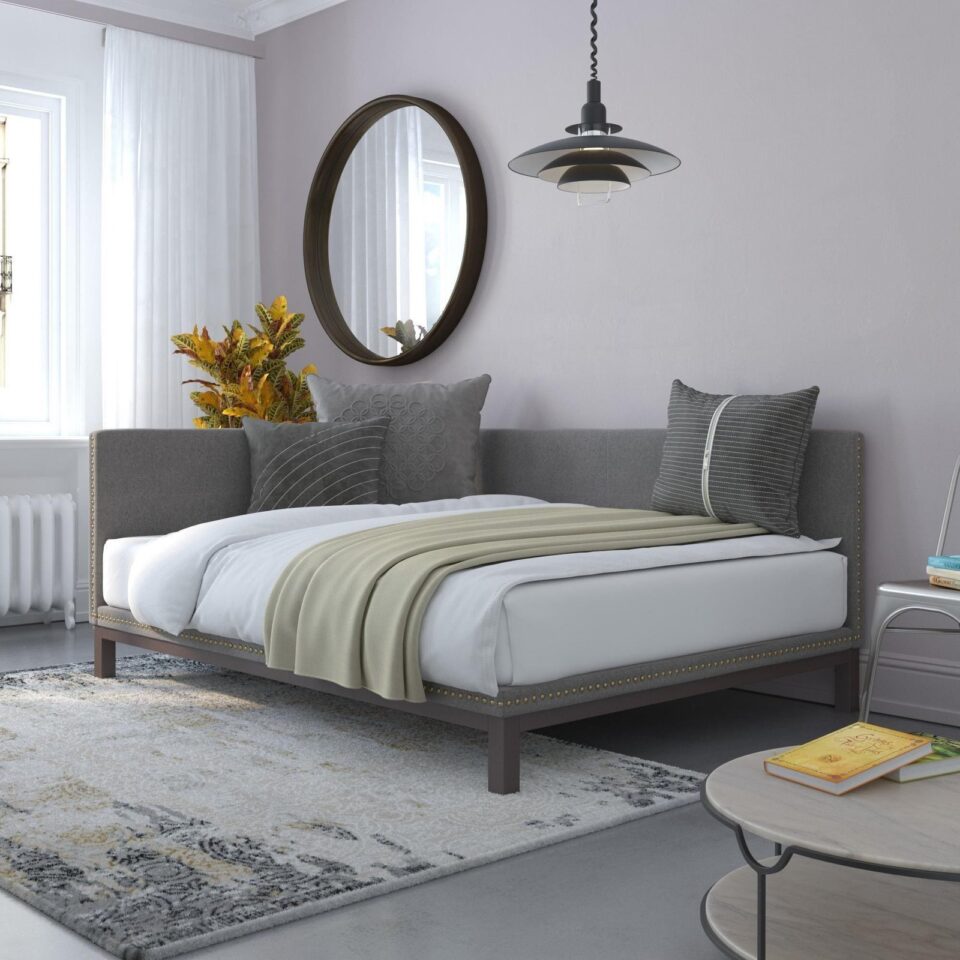 FLOREN Full-size Upholstered Daybed…