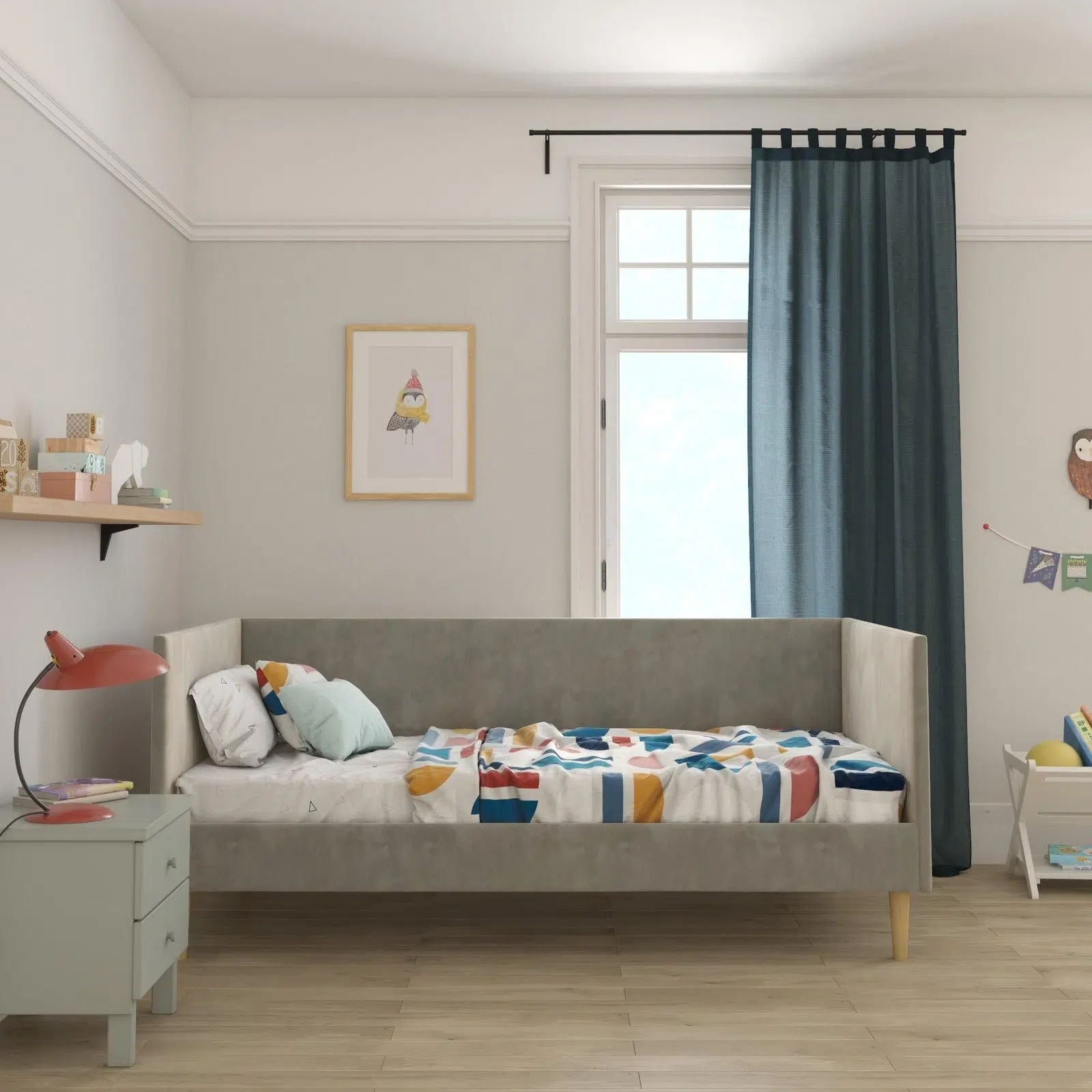 ARVIO Mid Century Velvet Daybed