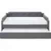 TAVIRA Upholstered Daybed with Trundle