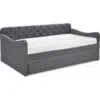 DOVINA Dove Grey Daybed with Trundle