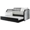 ZENDRA Fabric Upholstered Wooden Daybed