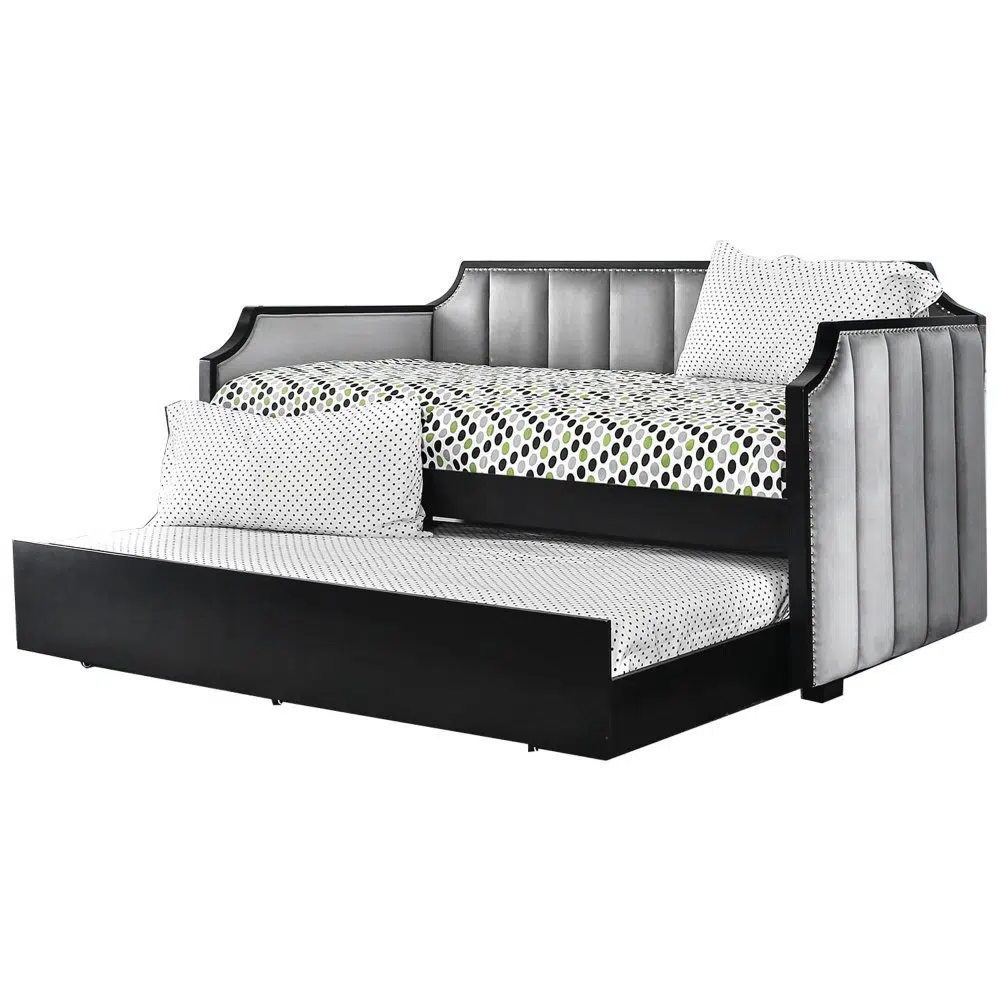 ZENDRA Fabric Upholstered Wooden Daybed