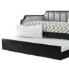 ZENDRA Fabric Upholstered Wooden Daybed